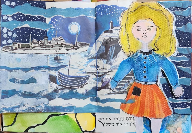 "להחזיר את האור" - יומן ויזואלי בשיטת "דפי נפש" כהתע 5