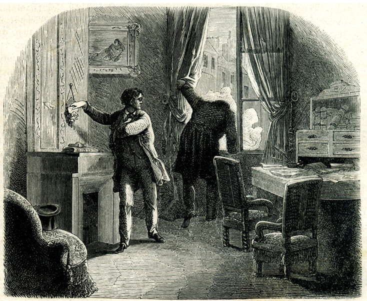 Frédéric Théodore Lix, 1864, Illustration to “The Purloined Letter”