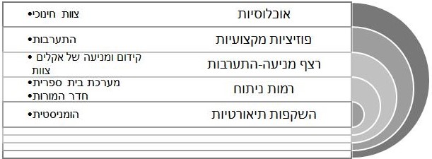 התערבות הומניסטית עם הצוות החינוכי - תיאור גרפי באמצעות הקלידוסקופ