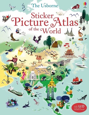 חוברת מדבקות, אטלס תמונות עולם - Sticker picture atlas of the worldאזל