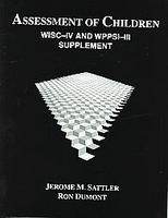 Assessment of Children WISC-IV and WPPSI-III Supplement